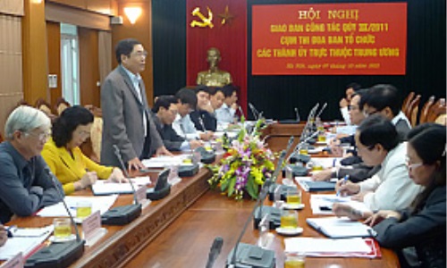 Cụm thi đua ban tổ chức các thành ủy trực thuộc Trung ương giao ban định kỳ