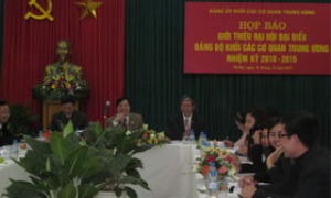 Đại hội đại biểu Đảng bộ Khối các cơ quan TƯ nhiệm kỳ 2010-2015 sẽ tiến hành từ 22 đến 24-12-2010
