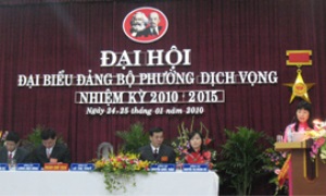 Đại hội đại biểu Đảng bộ phường Dịch Vọng nhiệm kỳ 2010-2015