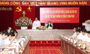 Đoàn công tác của Tiểu ban Điều lệ Đảng Đại hội XIII làm việc tại tỉnh Vĩnh Phúc