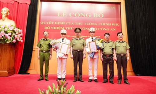 Công bố và trao Quyết định bổ nhiệm 2 Thứ trưởng Bộ Công an