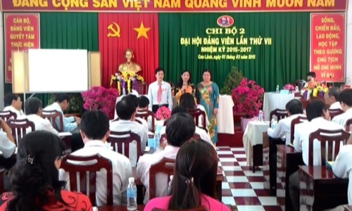 Về đại hội chi bộ trực thuộc đảng uỷ cơ sở nhiệm kỳ 2015-2017 ở Đồng Tháp