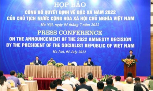 Công bố quyết định đặc xá năm 2022