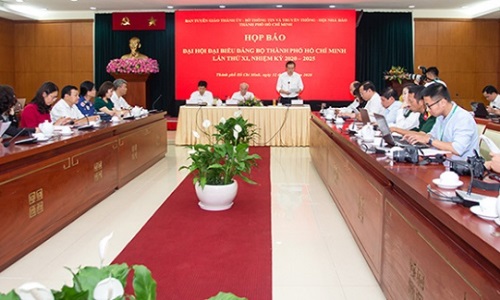 Thông tin báo chí về việc tổ chức Đại hội Đại biểu Đảng bộ TP. Hồ Chí Minh lần thứ XI, nhiệm kỳ 2020 – 2025