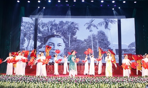 Đồng chí Trương Thị Mai, Ủy viên Bộ Chính trị, Bí thư Trung ương Đảng, Trưởng Ban Tổ chức Trung ương dự Lễ kỷ niệm 110 năm Ngày sinh đồng chí Lê Đức Thọ (10-10-1911 - 10-10-2021)