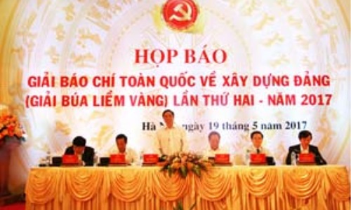 Họp báo Giải báo chí toàn quốc về xây dựng Đảng lần thứ hai - năm 2017