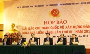 Họp báo Giải báo chí toàn quốc về xây dựng Đảng lần thứ III - năm 2018