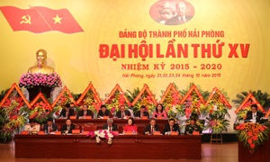Khai mạc Đại hội đại biểu Đảng bộ TP. Hải Phòng lần thứ XV, nhiệm kỳ 2015-2020
