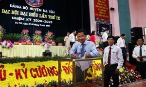 Đại hội đại biểu Đảng bộ huyện Đạ Tẻh (Lâm Đồng) bầu trực tiếp Bí thư Huyện ủy