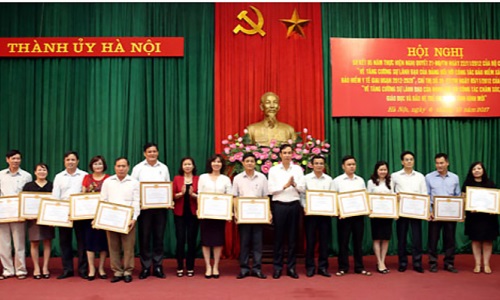 Thành ủy Hà Nội sơ kết thực hiện Nghị quyết 21-NQ/TW của Bộ Chính trị về tăng cường sự lãnh đạo của Đảng đối với công tác BHXH, BHYT