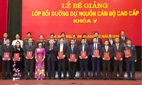 Bế giảng Lớp bồi dưỡng dự nguồn cán bộ cao cấp khóa V