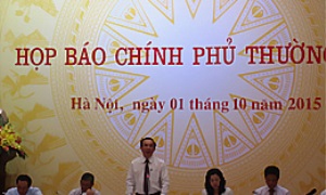 Họp báo Chính phủ thường kỳ tháng 9-2015