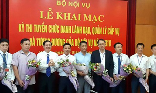 Bộ Nội vụ tổ chức kỳ thi tuyển chọn chức danh lãnh đạo năm 2018