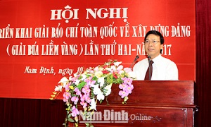 Nam Định triển khai Giải báo chí toàn quốc về xây dựng Đảng