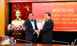 Công bố quyết định của Ban Bí thư về việc bổ nhiệm Phó Trưởng Ban Nội chính Trung ương