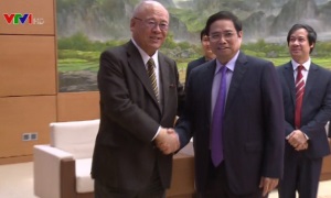 Đồng chí Phạm Minh Chính tiếp Cố vấn đặc biệt Liên minh Nghị sỹ hữu nghị Nhật - Việt T.Ta-kê-bê