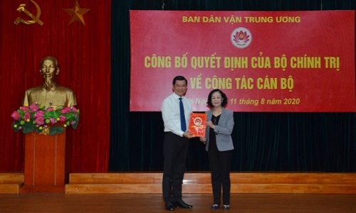 Điều động, phân công Bí thư Tỉnh ủy Bà Rịa - Vũng Tàu giữ chức Phó Trưởng Ban Dân vận Trung ương