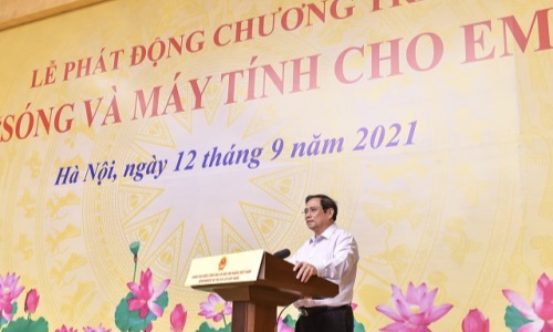 Thủ tướng Phạm Minh Chính kêu gọi chung tay, góp sức hỗ trợ “sóng và máy tính” cho hàng triệu học sinh, sinh viên