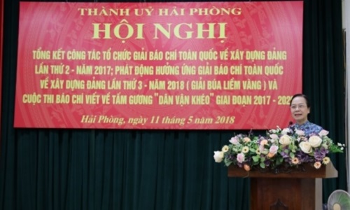 Hải Phòng hưởng ứng Giải báo chí toàn quốc về xây dựng Đảng lần thứ III - năm 2018