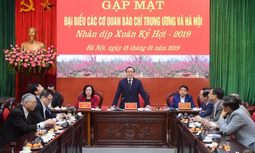 Lãnh đạo TP. Hà Nội gặp mặt, chúc Tết đại biểu các cơ quan báo chí