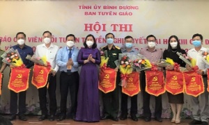 Hội thi Báo cáo viên giỏi tỉnh Bình Dương tuyên truyền Nghị quyết Đại hội XIII của Đảng và nghị quyết đại hội đảng bộ các cấp, nhiệm kỳ 2020-2025