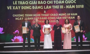 Lễ trao Giải báo chí toàn quốc về xây dựng Đảng lần thứ III - năm 2018